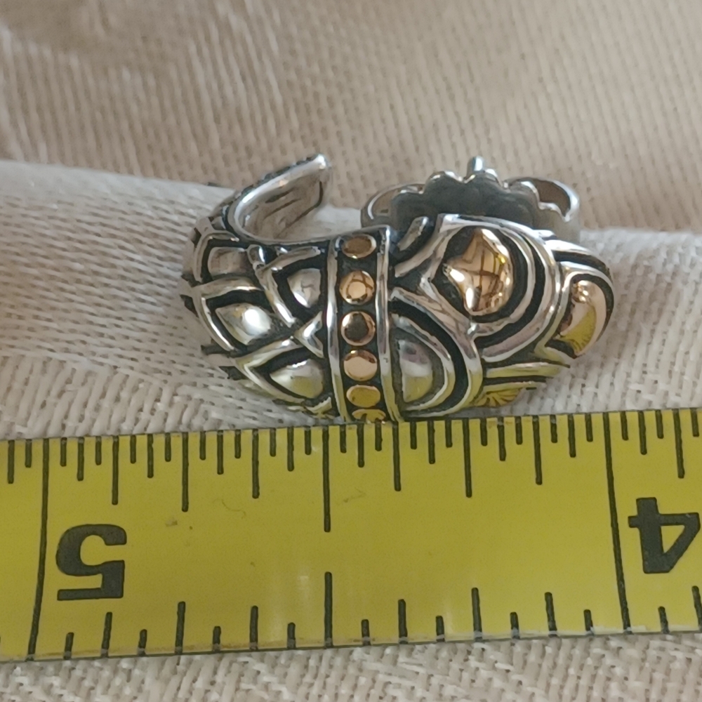 John Hardy Legends Naga Shrimp Earrings, SS & 18k - Picture 10 of 11